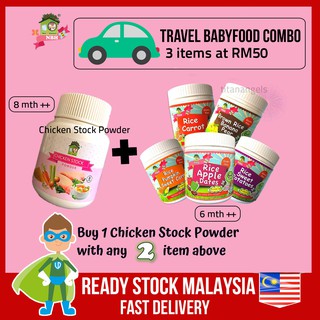 NBH Babyfood Homemade Travel Food Combo 3 in 1 with Chicken Stock baby food