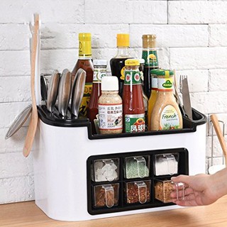 Multipurpose Kitchen Shelf Seasoning Box Tank (Rak barang masak dapur)