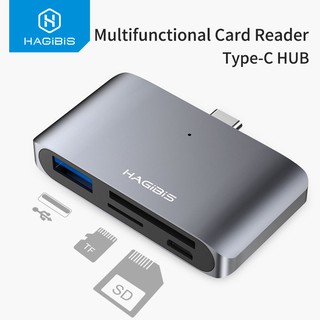 Hagibis Type-C Card Reader USB-C to USB 3.0 SD / Micro SD / TF OTG Card Adapter for Laptop / USB-C Phone Type C