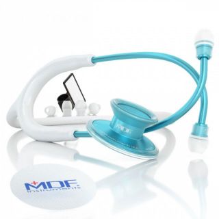MDF® Acoustica® Lightweight Dual Head Stethoscope MDF 747XP AQUA BLUE