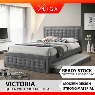 Victoria QUEEN with Pull Out Single Bed (BEDFRAME / BEDROOM SET)
