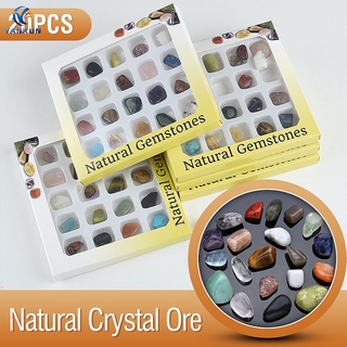 20PCS Mix Natural Crystal Gemstone Polished Healing Chakra Stone Collection