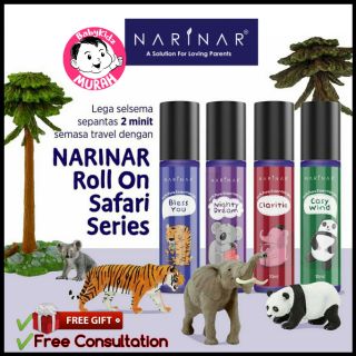 NARINAR Roll-On Series Essential Oils ~Kit Safari For Travel | FluTheraphy Sleep Theraphy