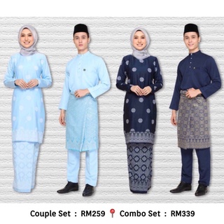 [ KST Set ] Kurung Moden Songket Printed . Baju Melayu Cekak Musang . Sedondon Couple Raya 2021 . Kurung Songket Tabur