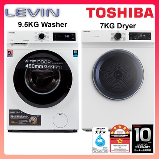 9.5kg Washer / 7kg Vented Dryer Toshiba Mesin Basuh (1)