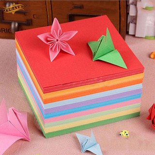 100Pc Origami Square Hand Paper Double Sided Colorful Scrapbooking 10CM 19D