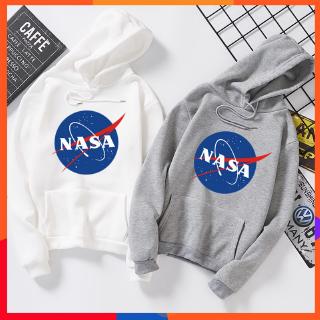7 color fashion casual men's hoodie cotton loose space NASA printing couple student hoodie jacket baju sweater lengan panjang wanita