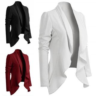 ✨ partytiming✨Plus Women Fashion Solid Color Long Sleeve Open Blazer