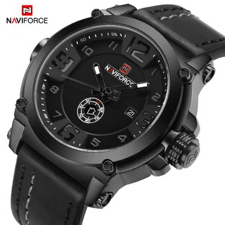NAVIFORCE Mens Sport Leather Waterproof Wrist Watch（with original box) Jam tangan