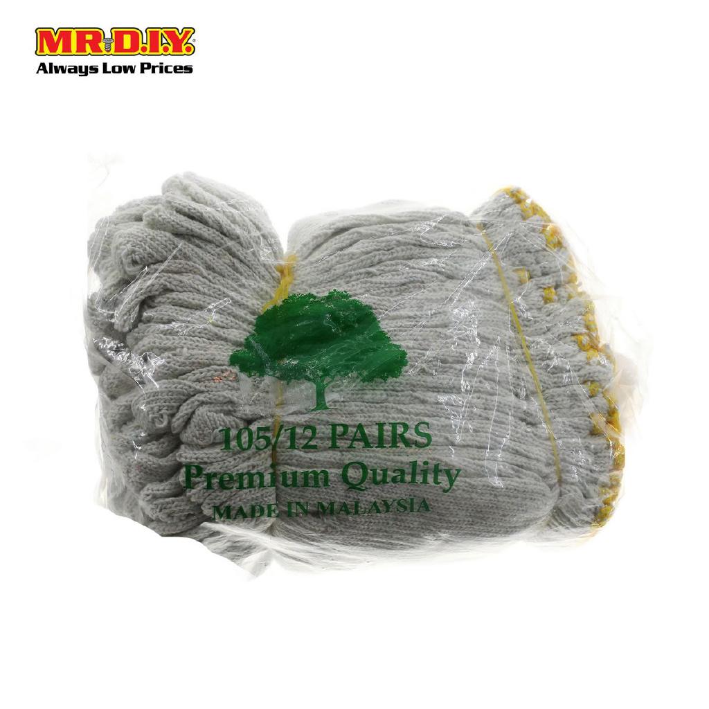 MR.DIY Cotton Knitted Gardening Gloves (12 Pcs) (1)