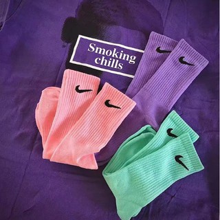 New color Nike long tube socks thickened towel bottom warm running socks in autumn and winter