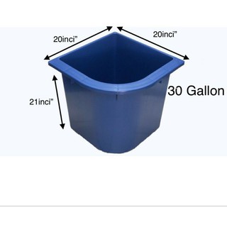 30 Gallon Water Tub Polymate Tank/Kolam mandi 30 Gallon/tong air/kolam air