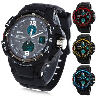SKMEI Men's Dual Time Display Hybrid Digital Watch SWTH-056