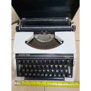 Vintage Antique silver reed typewriter