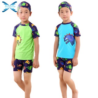 🔥SUNNY🔥Baby Split Dinosaurs Quick Drying Boy Swimming Suit Swimsuit Swimwear