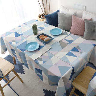 Waterproof Table Cloth Geometric Modern Tablecloth Table Runner Cushion Cover