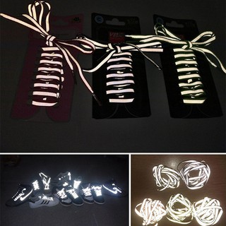 1pair Sports Shoe Laces Boots Strings Reflective Shoelace Luminous Glowing