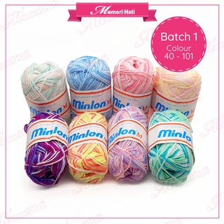 Benang Kait / Minlon M Mix Colour Yarn 45g / Batch 1 Colour 40 - 101