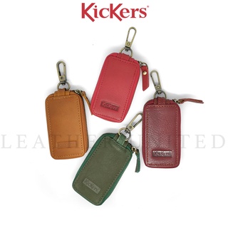 Kickers Genuine Top Grain Leather Copper Logo Smart Car Key Holder #KIC87103