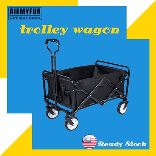 ⭐In stock⭐Outdoor trolley Wagon foldable trolleys cart Beach camping trolley tool Carts folding wagon Troli hand truck