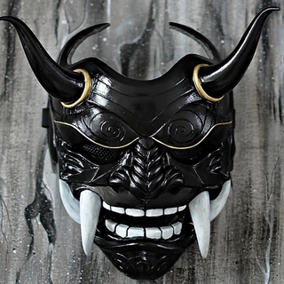 Japan Prajna Mask Halloween Evil Devil Demon Latex Japanese Buddhism Hannya Ghost Scary Horror Masquerade Helmet Cosplay Props
