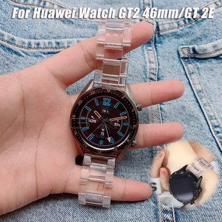 22mm Resin Crystal Transparent Strap for Huawei Watch GT2 Pro/GT 2E/GT2 46mm Watch Band Replacement Bracelet for Honor Watch Magic 2