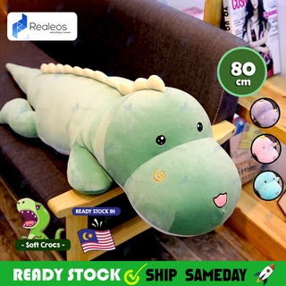 Realeos 80cm Dinosaur Dino Soft Plush Stuffed Toy Stuff Cushion Doll Birthday Valentine Gift Pillow Kids - RE30