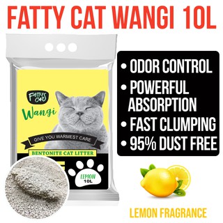 Fatty Cat Wangi Cat Litter (Lemon) - 10L (1)