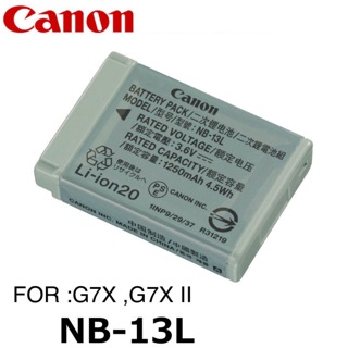 CANON NB-13L BATTERY 100% Original for canon power G7X mark ii ,G7X