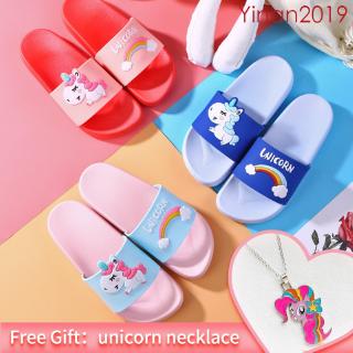 Yinan2019 tina slipper women sandals unicorn house selipar for kids and adults size 24-41