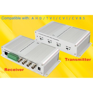 4CH Active Video Balun Transmitter & Receiver for CCTV hd cvi tvi ahd video balun