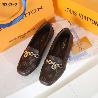 Restock LOUIS VUITTON LV MONOGRAM LOAFERS Women's Shoes IMPORT QUALITY BRANDED WITH PAPERBAG W333-2 (1)