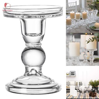 High Candlestick Transparent Glass Candle Holders Perfect Decoration Candlesticks