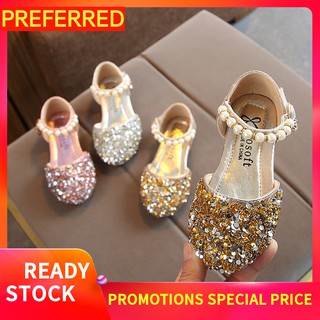 Princess shoes for girls Children's shoes Korean shoes with sequins Kids party shoes