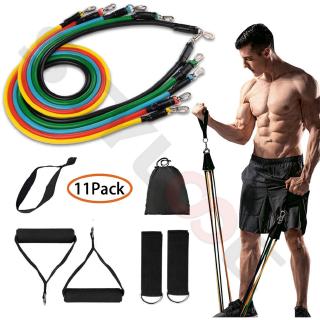 Resistance Bands Set 11Pcs Workout Bands Includes Exercise Bands Cushioned Handles Door Anchor Legs Ankle Straps for Resistance Training Physical Therapy Home Workouts