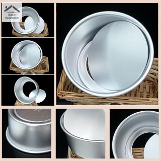 Ready stock 2/4/5/6/8/9/10inch Aluminum Alloy Nonstick Round Cake Pan Baking Mould with Removable Bottom DIY Baking Tools
