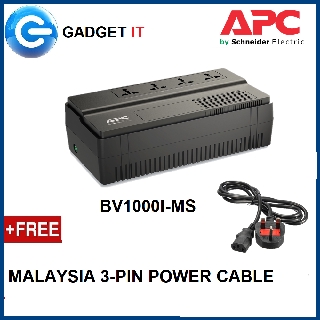 [Limit 4unit per order] APC 1000VA 230V UPS BATTERY BACKUP BV1000I-MS WITH MALAYSIA 3-PIN POWER CABLE