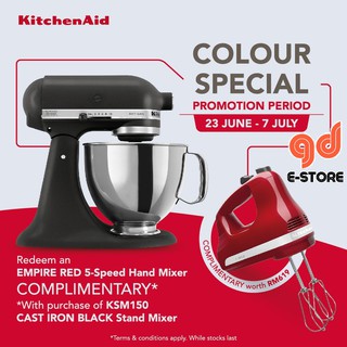 KitchenAid 5KSM150PSBER Artisan Tilt-Head Stand Mixer 4.8L (1)
