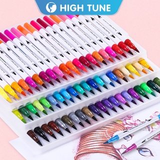 HIGHTUNE Watercolor Brush Pen Dual Tip Brush Colour Pen Marker Pen Set Painting Calligraph Art Supplies Magic Pen