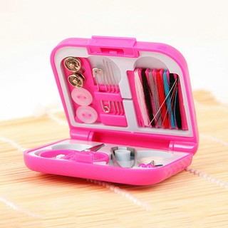 Cute Travel Sewing Kits Box Needle Threads Scissor button Thimble Sewing Tools