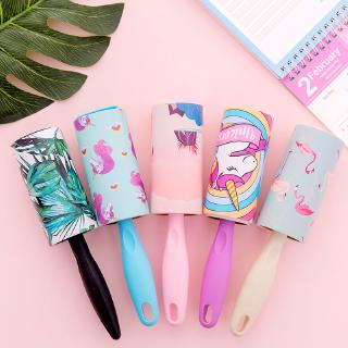 Cartoon Unicorn Hair Stick Creative Duster Tearable Sticky Paper Hair Removal Sweater Hair Removal Hair Absorber Dry Cleaner Clothing Sticky Wool Rolling Sticky Brush Dust Collector