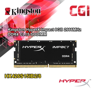 Kingston HyperX Impact 8GB 2666MHz DDR4 CL15 SODIMM Laptop Memory HX426S15IB2/8 (1)