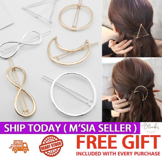 [Blink] Korean Gold Silver Geometry Triangle Hair Pin Hair Clip Accessrioes - H05