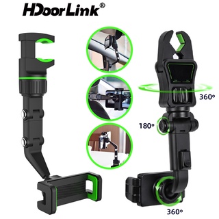 HdoorLink 360 Degree Hand Phone Holder Car Rearview Mirror Driving Recorder GPS Seat Bracket Adjustable Kitchen Multifunction Mobile Phone Stand