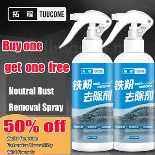 ⚡Buy 1 Free 1⚡ TUUCONE 拓程 Neutral Rust Removal Spray Iron Powder Remover Remove Automoblie Paint Black Point White Car Cleaning Age