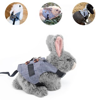 LIULIU Rabbit Harness and Leash Set Bunny Suit for Walking Halloween Pet Gentleman Costume Small Animal Clothes