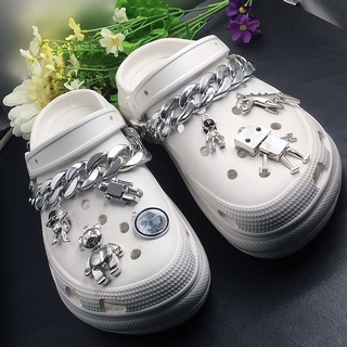Silver Chain Metal Fashion Accessories Croc Jibbitz Charm Button Shoes Charm-Croc /Jibbitz /Button Croc /Charm/DIY