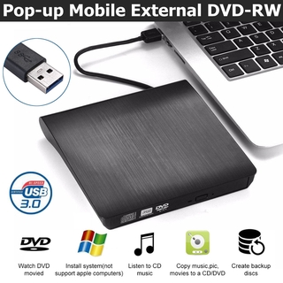 🔥Ready Stock🔥USB 3.0 Slim External DVD RW CD Writer Drive Burner Reader Player Optical Drives For Laptop Windows Mac (1)