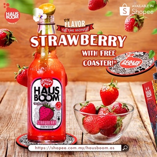 FLAVOUR OF THE MONTH - HAUSBOOM STRAWBERRY (FREE COASTER)