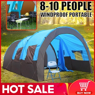 10 Person Waterproof Camping Tent Double Layer Family Outdoor Hiking